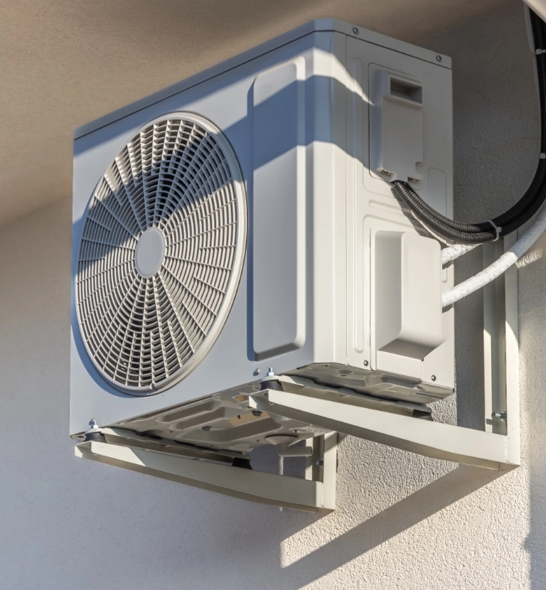 zamontowana pompa ciepła